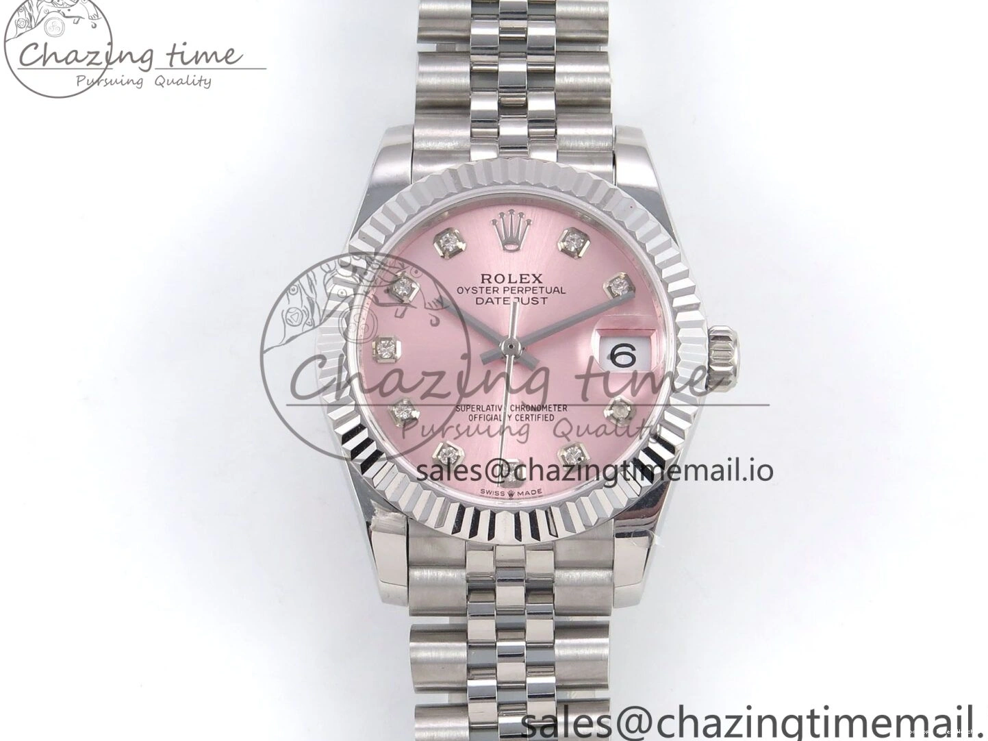 Best AAA Replica Sites A Best Bracelet Steel 1:1 GMF Diamonds 278274 Jubilee DateJust Fashionable Pink Dial on 31 SS Edition 904L 1164 0110